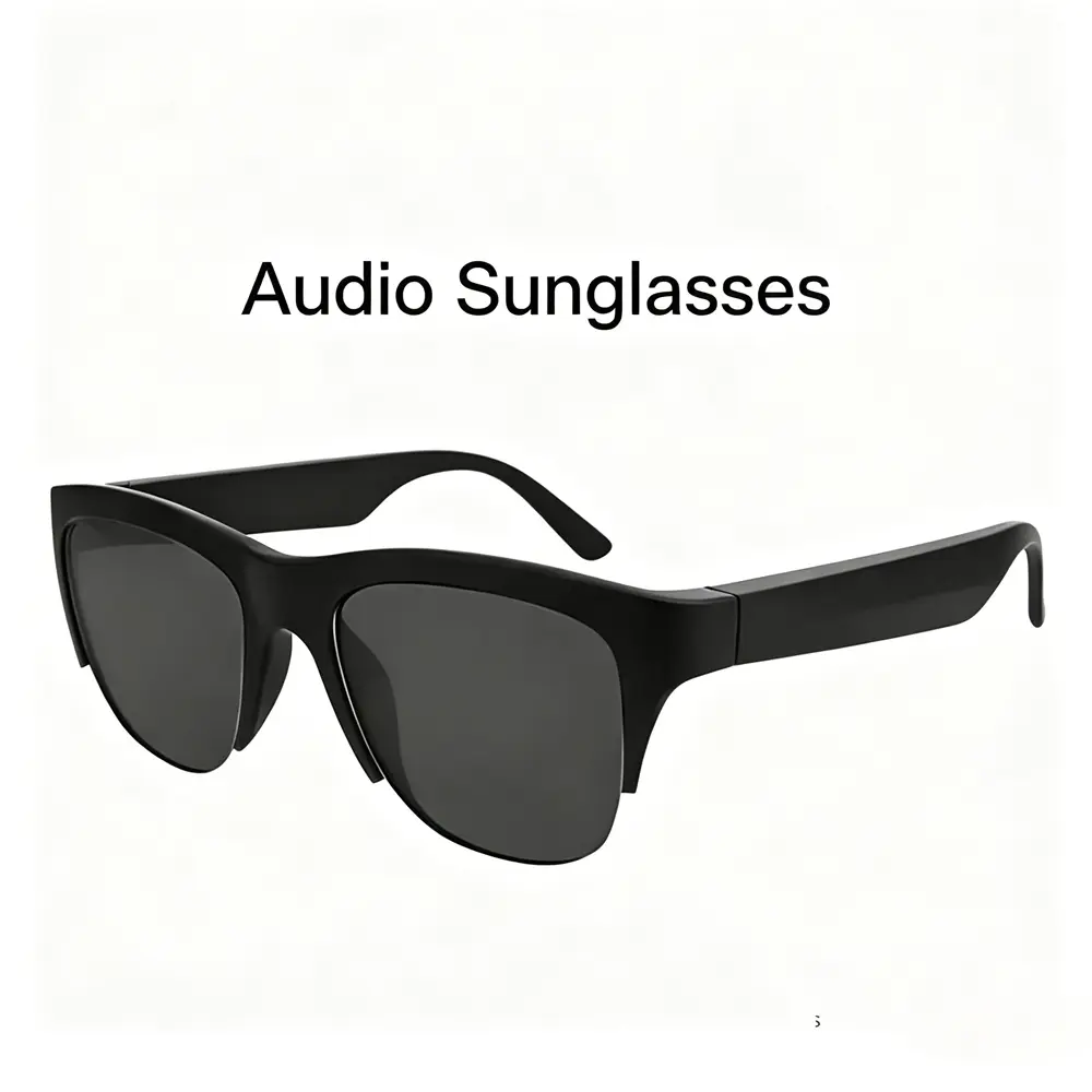 TEMPOMIND GL10 Black Smart Glasses Sunglasses - Audio Built-in Bluetooth Hands-Free Device for Walking, Wearable Wireless Audio Gadget, Non-Water Resistant Outdoor Accessory