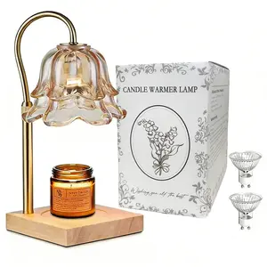 Gold Flower Candle Warmer Lamp with Timer | Adjustable Height Wax Melter – Perfect Birthday & House Warming Gift for Mom & Women