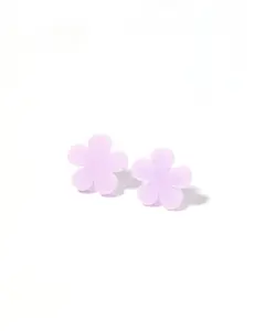 Jenna Stud Earrings - Flower Lilac, Elegant Design, Lightweight and Durable, Perfect for Everyday Wear