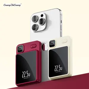 10000mAh Power Bank Set, 22.5W/PD20W Super Fast Charging, Magnetic Wireless Charging Treasure, Portable Phone Charger For IPhone15pro/14max/13/12 Devices/Android (USB, Type-c) Travel Gadgets Smartphone