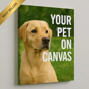 Custom Pet Canvas  poster - Personalised Pet Photo Wall Art - Perfect for Gifts and Home Decor