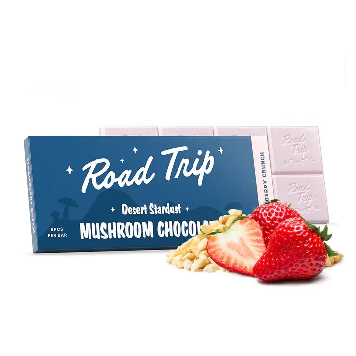 Road Trip Mushroom Chocolate Bar Strawberry Crunch 1 Ct For Enhanced Energy & Focus Road Trip Mushroom Chocolate Bar Strawberry Crunch 1 Ct For Enhanced Energy & Focus