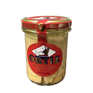 Ortiz White Tuna in Olive Oil - 7.76 oz Jar, Versatile for Food Dishes, Pasta, and Salad