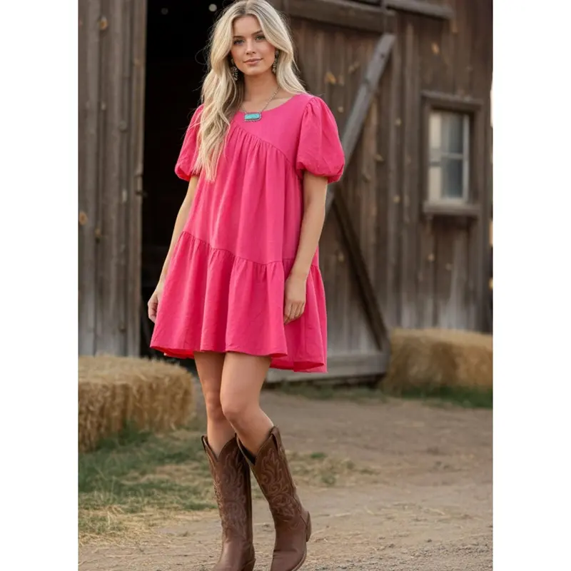 Party Pink Western Dress Pink Western Dresses TikTok Shop Party Pink Western Dress Pink Western Dresses TikTok Shop