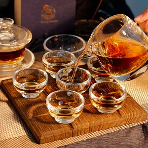 Crystal Glassware Joy Set Crystal Kongfu Tea Set