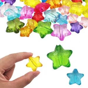 70 count  Large  Beads 2 Sizes Transparent Spacer Beads for  Craft Making