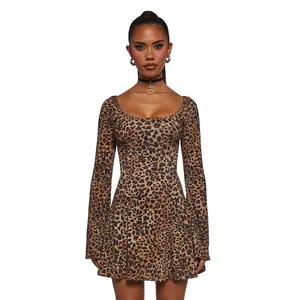90s Chic Leopard Dress