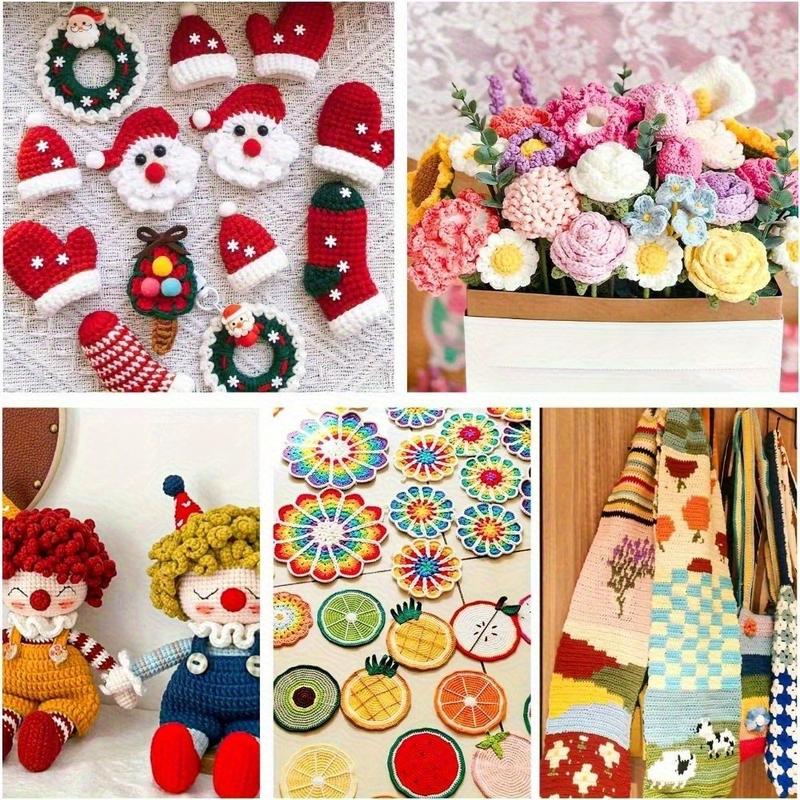 Acrylic Yarn Set, Size 1820, 52 Colors, Includes Crochet Hooks & Knitting Needles, Ideal for Beginners & Adults, Perfect Gift