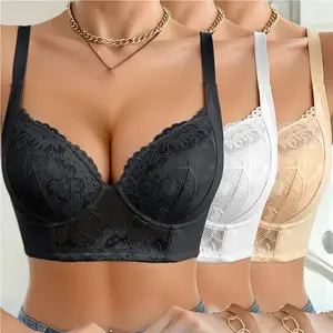 6-Bra Set Adjustable Anti-Sagging Push-Up Bra with Underwire - Full Coverage Lift & High Traction Steel Wire Comfort Set for Women | Elegant Lace Trim Non-Detachable Cups for daily wear & special Occasions outdoorfun