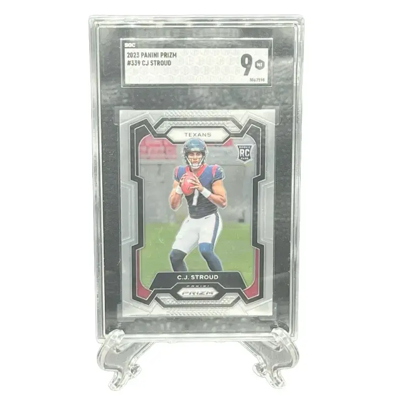 Panini 2023 CJ Stroud #339 SGC 9 MT Prizm Football Card - Texas Edition Collectible Sports Memorabilia