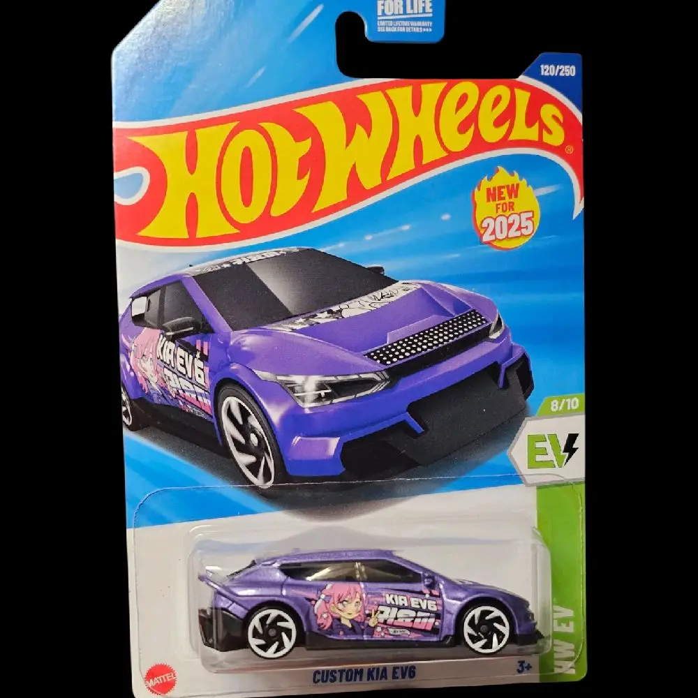 Hot Wheels 2025 Purple Custom Kia EV6 HW EV - New Design, 3.7" Scale, 8/10 Condition, Custom Edition Diecast Metal Car Racing Car Model