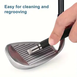 Premium Golf Club Groove Sharpener - Re-grooving Tool and Cleaner for Wedges and Irons - Enhance Spin and Control for Better Shots