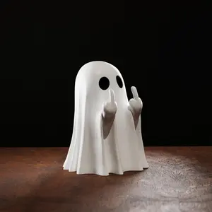 Halloween Ghost Decoration, Adorable Scary Double Style Home Decor Accessory for Party, Yard, Study, Table Decor, Coffee Table Centerpiece