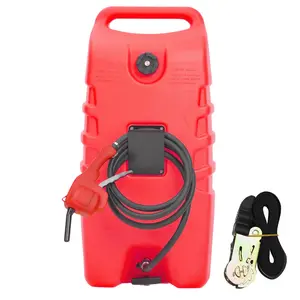 GARVEE 14 Gallon Portable Fuel Caddy with Fluid Transfer Siphon Pump and 10ft Delivery Hose, Diesel Storage Can on Wheels for Cars, ATVs, Lawn Mowers, and Boats