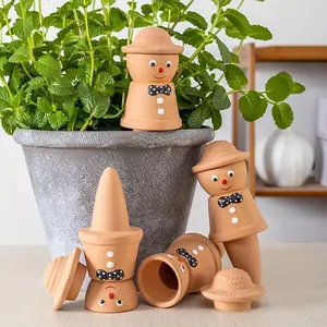 4 Clay Watering Spikes, Ceramic Scarecrow Watering Device, Clay Automatic Watering System, Lazy Gardening Irrigation Tool