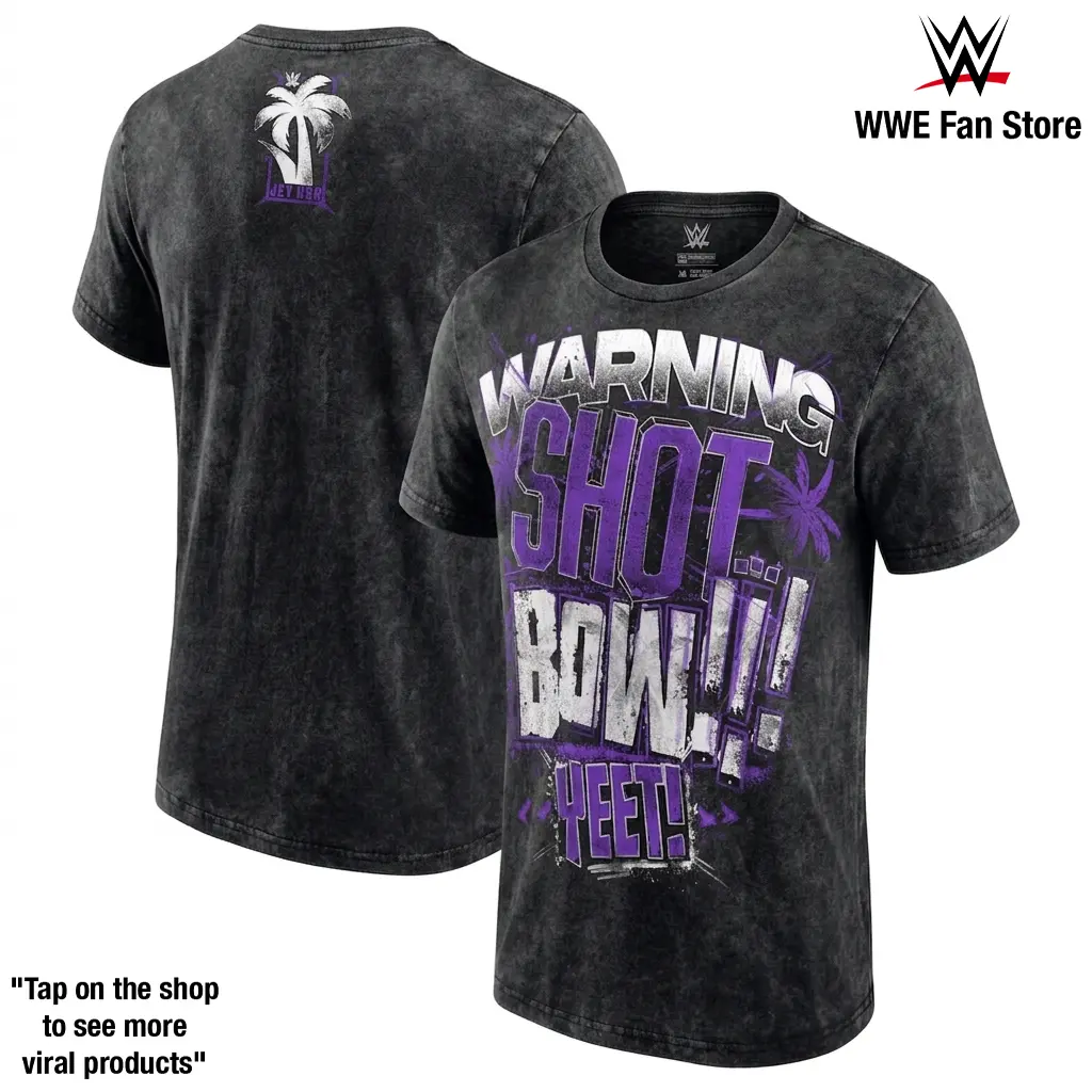 Jey Uso YEET Warning Shot Bow WWE Main Event Superstar Bloodline Royal Rumble Winner Intercontinental Champion Tag Team Legend High Energy Entrance Fan Favorite Vintage Washed Wrestling Graphic T-Shirt