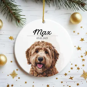 Personalized Pet Ornament Using Pet's Photo + Name Custom Ornament Christmas Dog Ornament Personalized Dog Ornament Custom Dog Pet Ornament