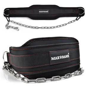 MAXRANK Dip belt With 37" chain, 550lbs - 650lbs weight capacity, Weight lifting for dips and pullups