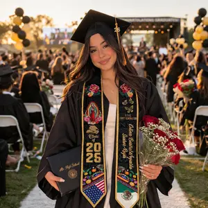 Custom Mexican Graduation Stole, Personalized Mexican Flag Graduation Sash 2026, Mexico Pattern Stole, Custom Name & School Sash Senior Graduation Gift Class of 2026 Unique Gift for Her