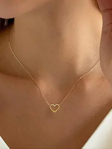 Heart Shaped Pendant Necklace for Women, Dainty Necklace, Fashion Jewelry for Party, Daily Clothing Decor, Trendy All-match & Exquisite Jewelry for Birthday Gift, Minimalist Necklaces