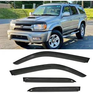 Wensdy 4pcs Side Window Wind Deflectors,Outside Mount Shade Sun rain Guards,Dark Smoke Visors for 1996-2002 Toyota 4Runner (N180) 94751