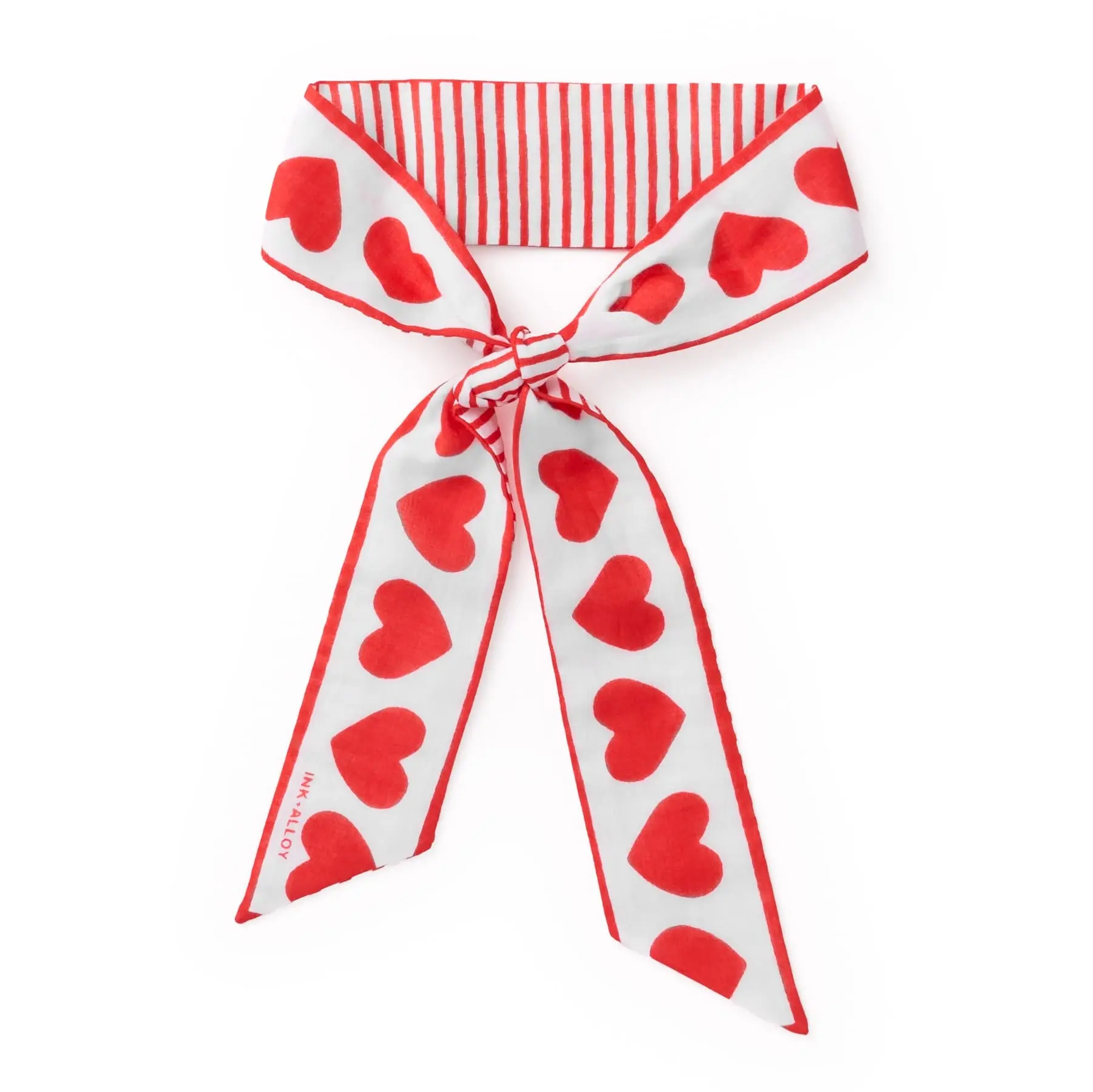 Camile Skinny Scarf Heart Print