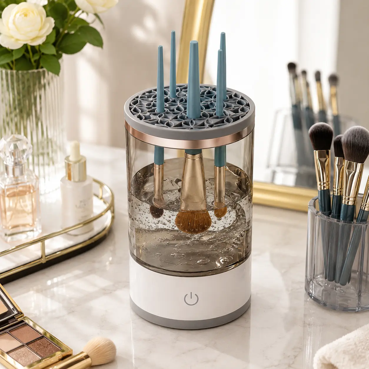 Deep Clean Electric Makeup Brush Cleaner - 2025 Upgrade Machine, Fits All Brushes to Keep Skin Healthy & Hygienic