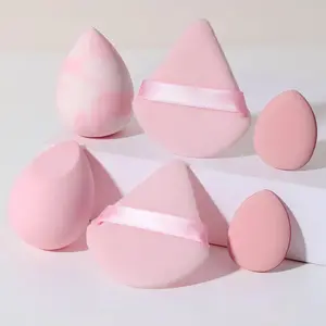 2 Large Makeup Sponges + 2 Finger Puffs + 2 Large Triangle Puffs, Essential Beauty Tools Set, Perfect for Flawless Application, Sponge Kit