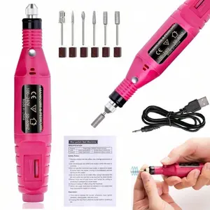 Electric Nail Polish Drill Machine Set with Nail Drill Bits & Sanding Rings - Professional Nail Art Polish for Shaping, Buffing, Filing, and Milling Cut - Nail Care, Cutics ginger hand lotion Almond Delicious