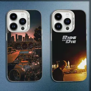 Car F-Fast F-Furious Phone Case For iPhone17, 16,15,14,13,12,11,Mini,Pro,E,MAX White Candy Matte Shockproof Cover