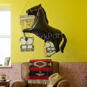 Horse Shape Aluminum Foil Balloon, 40 Inch (103cm), Cowboy Farm Birthday Party Decoration, Western Cow Theme Anniversary Decor, Balloon Party Supplies