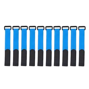 10 Pcs Velcro Straps, Reusable Nylon Fishing Rod Holder, Cable Tie, Hook, Organizer Accessories, Durable & Versatile