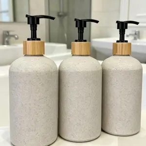Hand Sanitizer Bottle, Refillable Empty Pump Bottle, 3Counts Portable Lotion Shampoo Shower Gel Subpackage Container for Home Bathroom and Travel, Soap Dispenser, Decorative, Minimalist