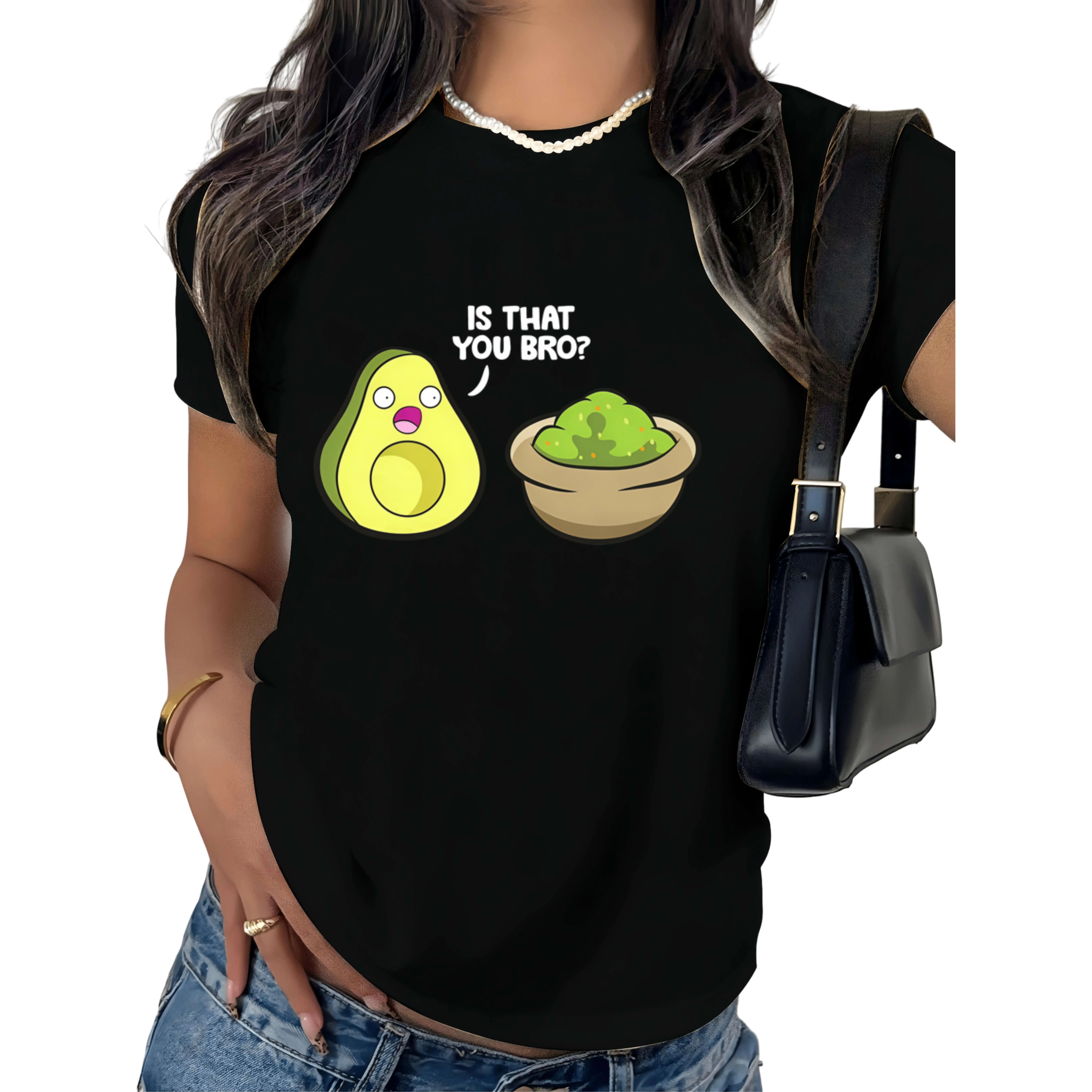 Unisex Avocado Graphic T-Shirt | 100% | Casual Round Neck | 'IS THAT YOU BRO?' Print | Machine Washable & Dry Clean Safe | All-Season Comfort Fit, Avocado Gifts