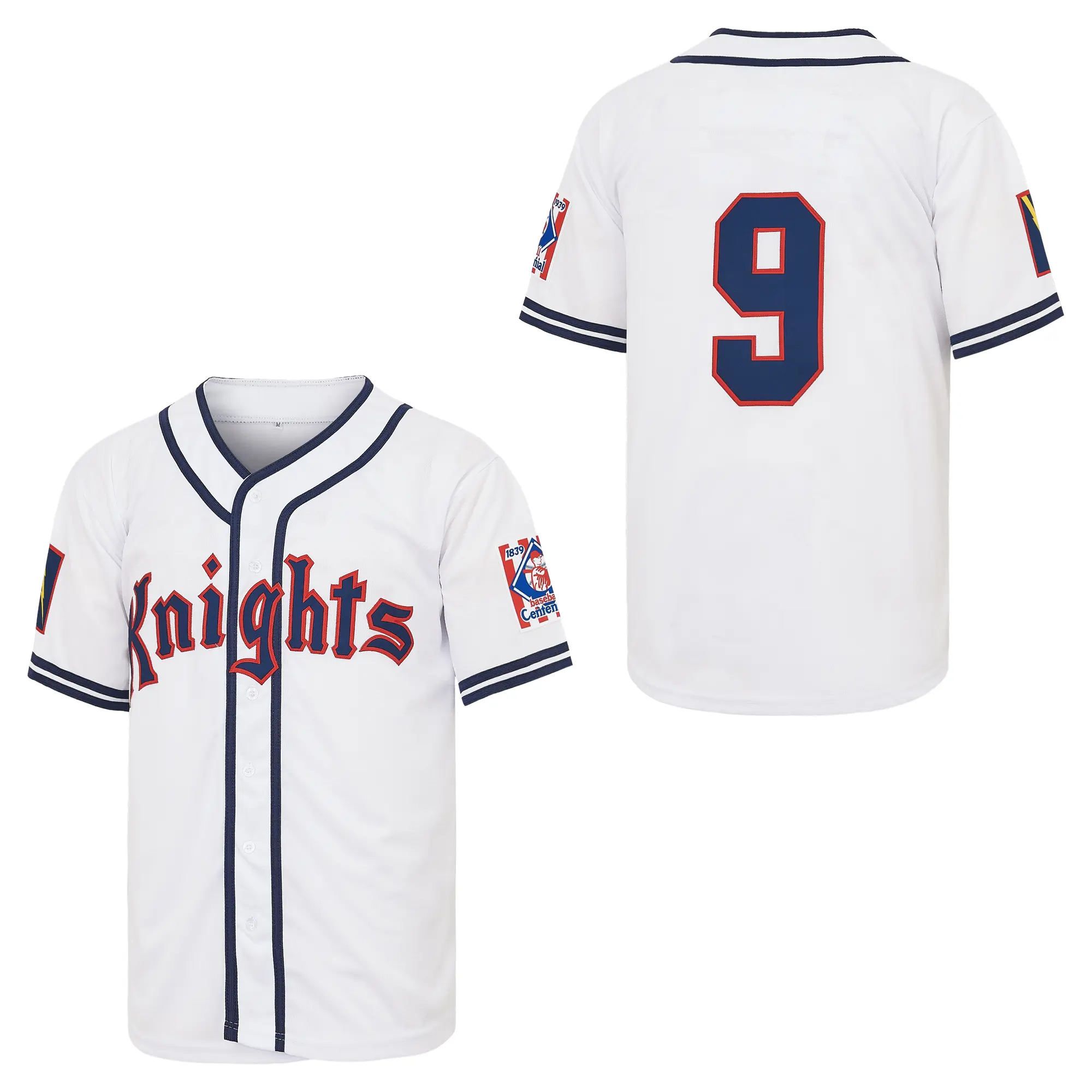 "Knights #9 Baseball Jersey - Retro Team Style for Fans"