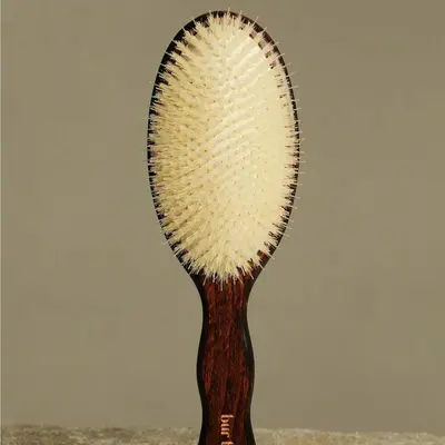 Retros Market Belula 100% Boar Bristle Hair Brush Set (Medium). Soft Natural Bristles For Thin And Fine Hair. Restore Shine And Texture. Wooden Comb, Travel Bag And Spa Headband Included - View #6