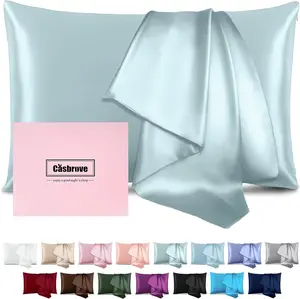 Silk Pillow Cases for Hair and Skin Mulberry Silk Pillow Cases Soft Breathable Smooth Both Sided Natural Silk Pillow Cases with Zipper Beauty Sleep Silk Pillowcase 1 Pack for Gift