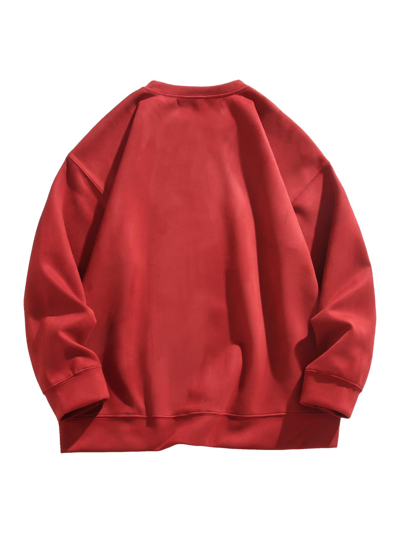 CCCMAI Men's Crewneck Sweatshirts, Long Sleeve Thermal Pullover Tops, Regular Fit Long Sleeve Round Neck Pullover for Spring Fall, Crewneck Top Menswear Casual Classic Stylish