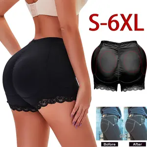 Hip Pads Panty Women Fake Ass Hip Padded Butt Lifting Plus Size Shapewear Butt Lifter Shorts Body Shaper Padded Panties Lace Push Up Ass