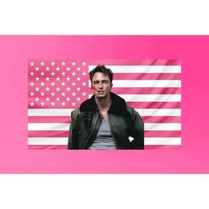 Drew Starkey Flag, Hot Rafe Cameron Flag  Pink USA Aesthetic Banner, Outer Banks Wall Art for Fans, Cute Room Dorm Decor Gift |OBX Tapestry Wall Mural