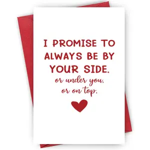 Promise Greeting Card, 1/3/50pcs Expressing Unwavering Commitment Card with Envelope, Greeting Card for Valentine's Day, Anniversaries