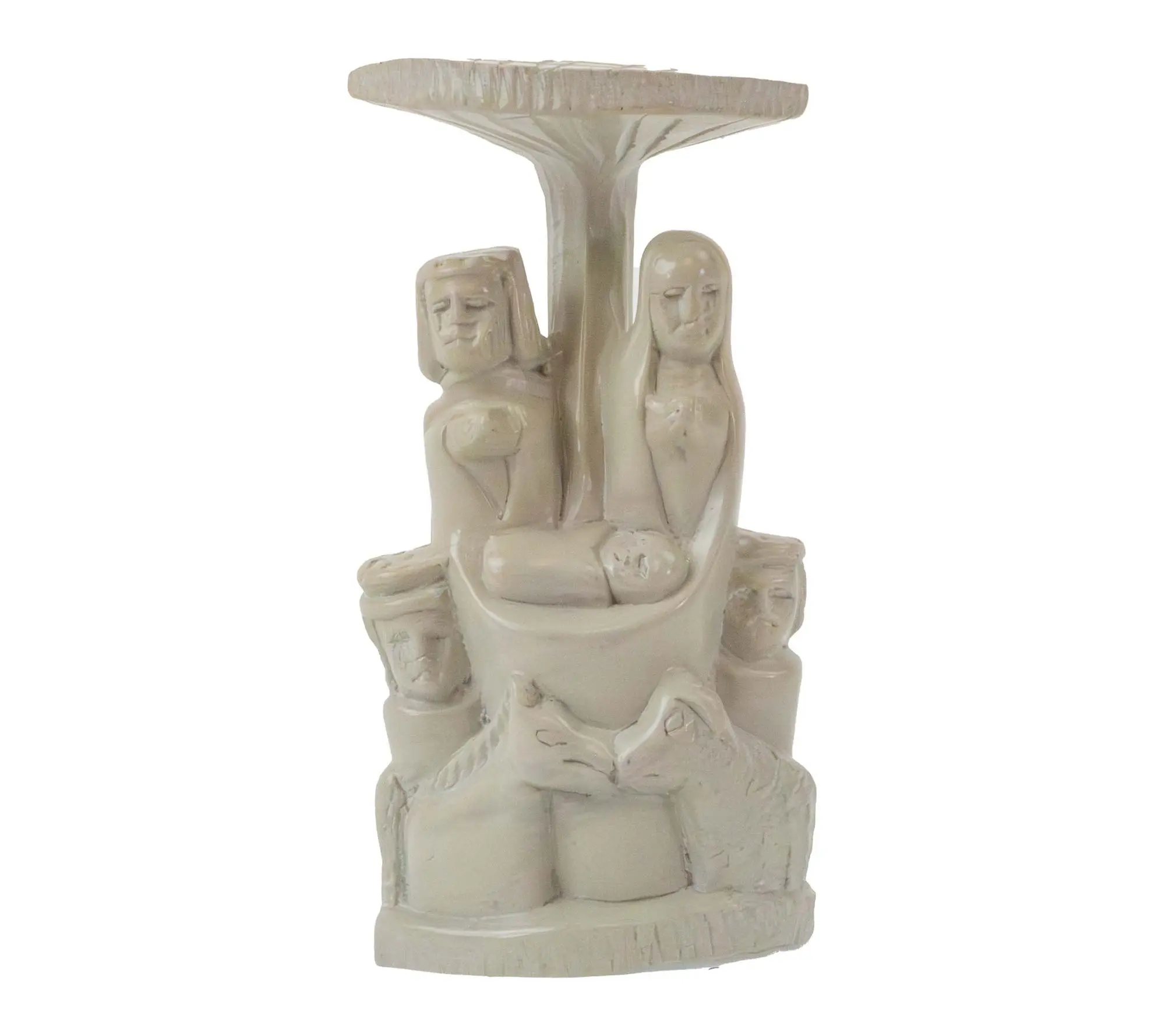Global Crafts Soapstone Kenya Holy Family Sculpture