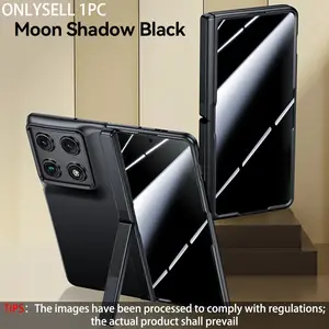 Integrated case & film folding phone case Cover for Motorola MOTO Razr Fold. Equipped with privacy tempered front screen film and invisible bracket, shockproof, durable, stylish design for daily use.