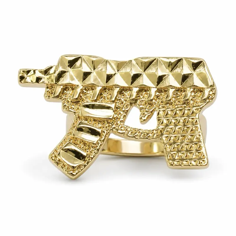 Nugget Uzi Ring 10k