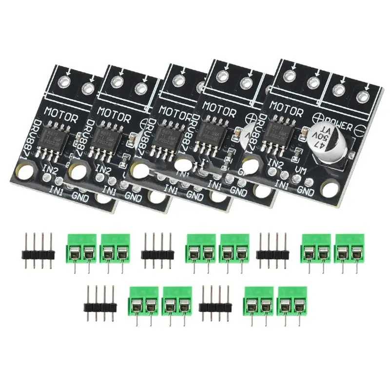5Pcs DRV8871 DC 6.5-45V DC H-Bridge Motor Driver Module 3.6A Brushed Motor Driver PWM Control Driver Module