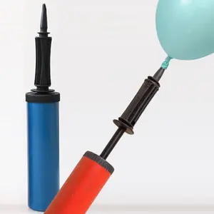 Blue & Red Manual Balloon Pump 2 Pack, Two-Way Handheld Air Pump for Kids’ Party Balloons Supplies, Balloon Inflator by Hand, Manual Pump for Children's Balloons Plastic Traditional Accessory