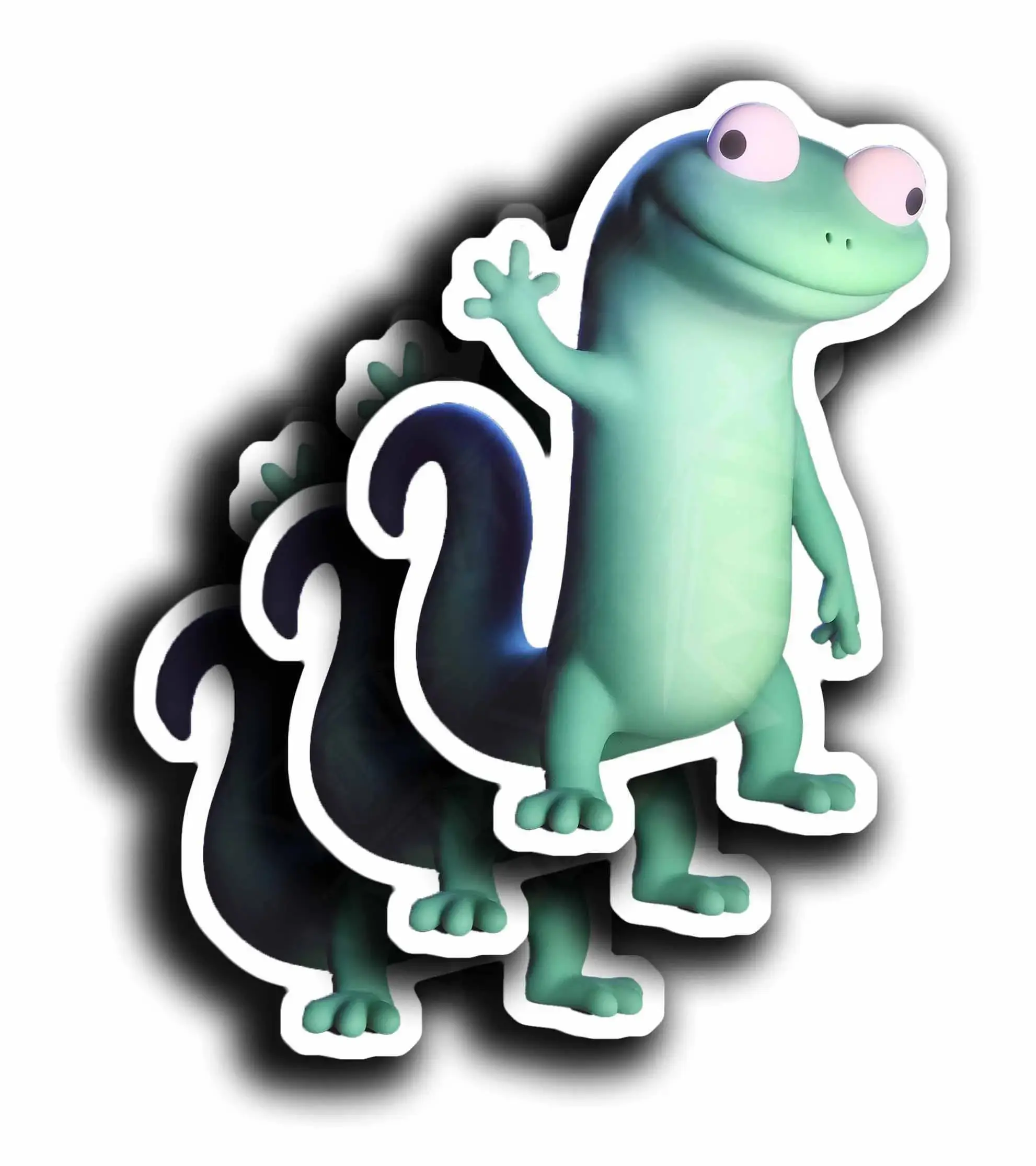 Funny Lizard Meme Sticker 3-Pack – Goofy Gecko Vinyl Decal Set – Cute & Water-Resistant Stickers