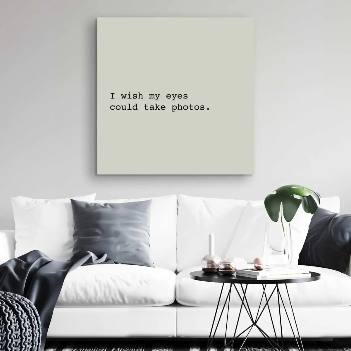Begin Home Decor C1RC3232VBLFF4 32 x 32 in. I Wish My Eyes Could Take Photos - Shapes Livingroom Canvas