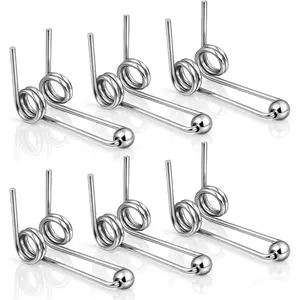 6 Pcs Anti-Rust Alloy Double Return Torsion Springs 1.3mm Wire Diameter 30mm Length Replacement Accessories for Hair Curling Iron Rod Hair Rollers