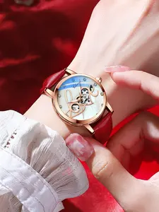 Women's Fashion Mechanical Watch, Hollow Out Design, Automatic Movement, Waterproof 3atm, Elegant Ladies' Timepiece